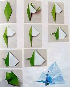玫瑰千纸鹤的折法图解 手工折纸玫瑰千纸鹤