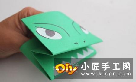 怪兽手偶的折法图解 幼儿折纸小怪兽手偶玩具