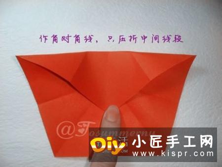 手工五星花的折法图解 还可以做成花型收纳盒