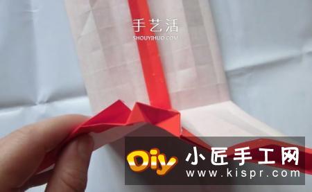 只用一张纸！折纸蝴蝶结礼品盒的图解步骤