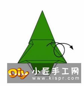 用一张纸折圣诞树图解 幼儿折纸圣诞树的教程