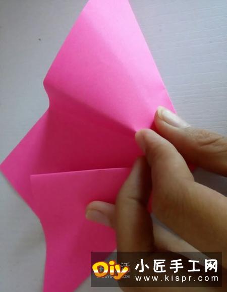 简单又漂亮五瓣纸花的折法步骤图解