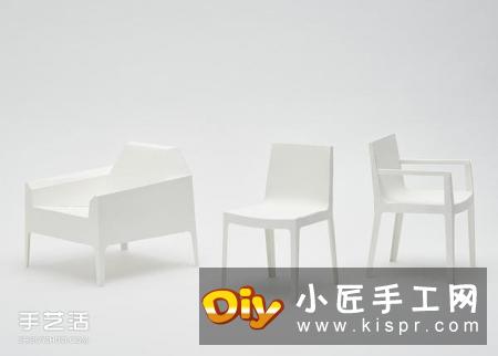 手工折纸椅子图片 分别有单人椅、扶手椅和沙发