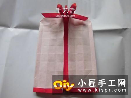 只用一张纸！折纸蝴蝶结礼品盒的图解步骤