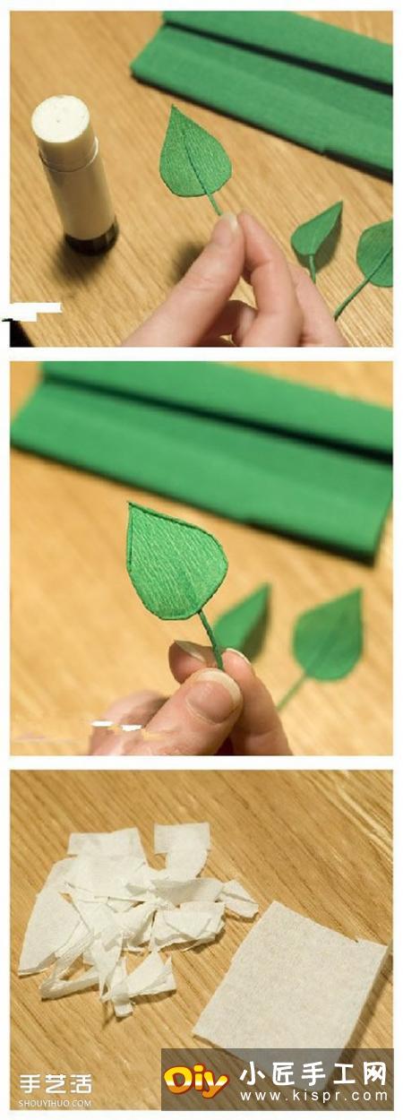 素雅山茶花的折法图解 皱纹纸山茶花折纸教程
