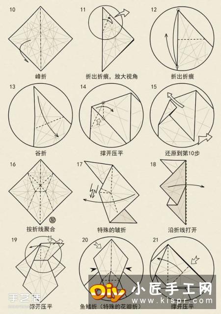 站立兔子的折叠方法图解 手工折兔子的步骤图