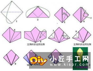 八瓣花的折法图解教程 折纸八瓣花的过程步骤