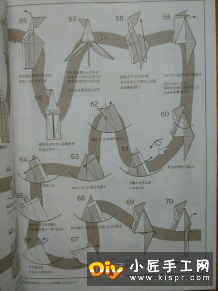圣诞鹤的折法图解教程 折纸圣诞纸鹤的方法