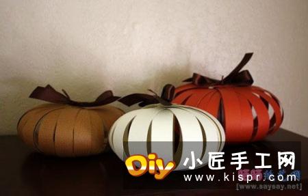 皱纹纸制作南瓜的方法 手工皱纹纸南瓜DIY教程