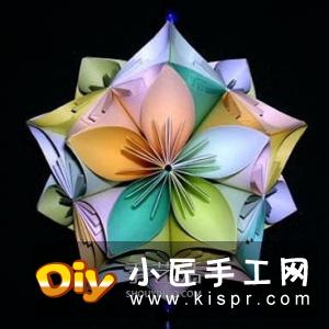 手工五瓣花球折纸图解 怎么折纸五瓣花花球