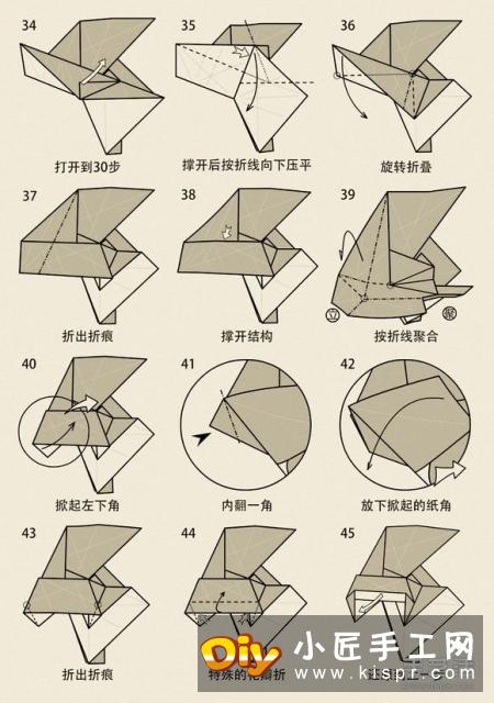 山羊的折纸方法图解 十二生肖羊的折法步骤