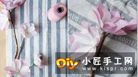 教师节木兰花的制作 纸木兰花的做法图解