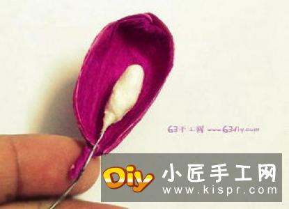 大型皱纸花的做法步骤 手工皱纸花的折法图解