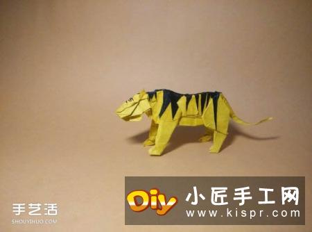 中村枫虎的折纸教程 详细立体老虎的折纸图解