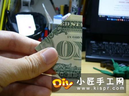 一元美金纸币折爱心图解 美金爱心的折纸方法