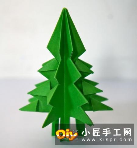 怎样折立体圣诞树图解 儿童立体圣诞树的折法