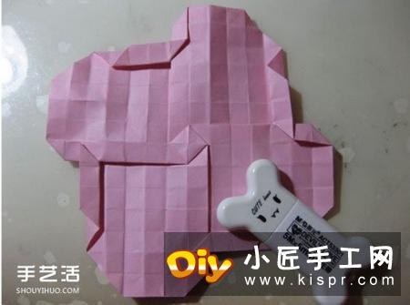 漂亮冰淇淋玫瑰的折纸方法图解