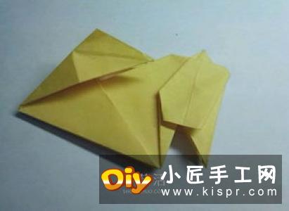 立体兔子的折法图解 复杂站立纸兔子折纸教程