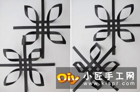 纸条折纸雪花的方法图解 立体雪花的折法步骤
