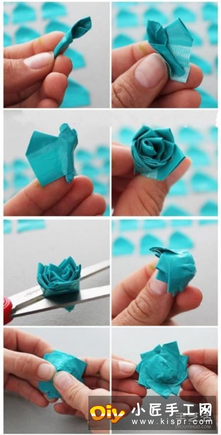 牡丹花的折法图解 折纸牡丹花指环制作教程