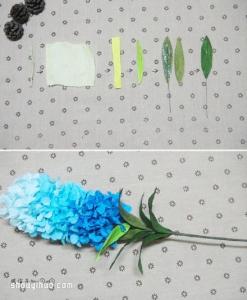 渐变色花束制作教程 纸巾制作花束的方法图解