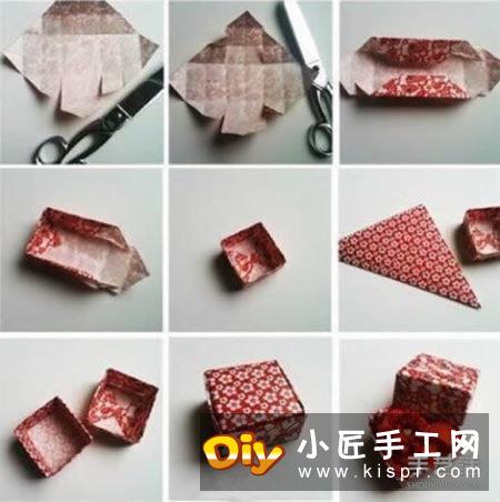 带盖子方形纸盒的折法 常见方形盒子折纸图解