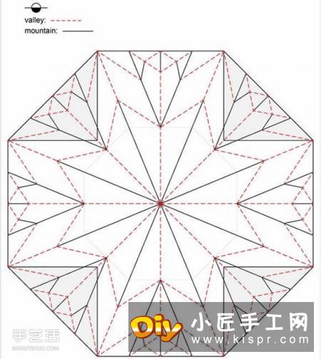 三种八瓣花折纸方法图解 八瓣花的折法步骤图