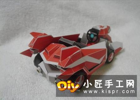 尖锋SR跑车纸模型图纸 卡纸做跑车模型展开图