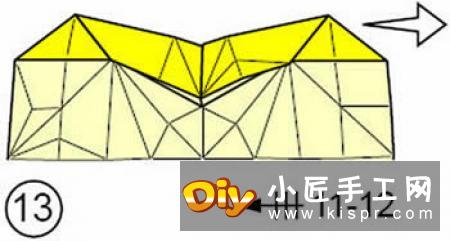 手工折四角收纳盒的折法 漂亮垃圾盒折叠图解