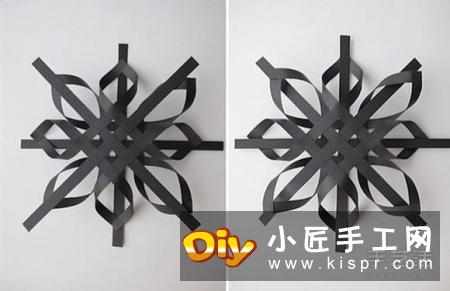 纸条折纸雪花的方法图解 立体雪花的折法步骤