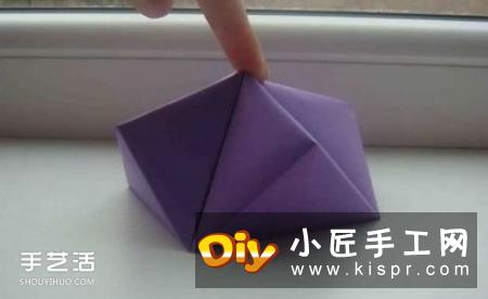 几何立体造型礼盒的折纸教程