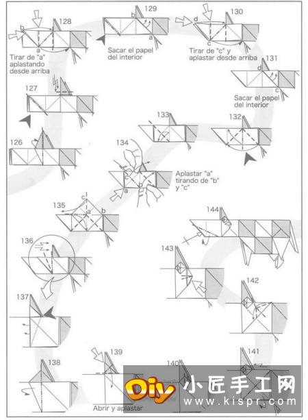 超难的方块奶牛折纸 用黑白色表现身上花纹
