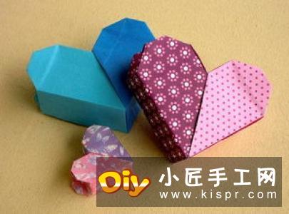 请打开我的心！好玩的爱心盒子折纸图解