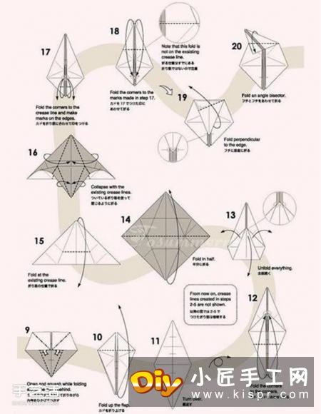 复杂花栗鼠的折纸方法 手工折纸花栗鼠详解