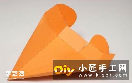 折纸胡萝卜的折法图解 胡萝卜包装盒制作方法