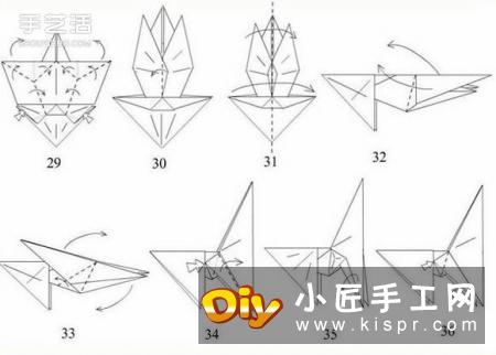 手工折纸马图解教程 立体马的折法详细步骤图