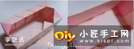 餐巾纸盒DIY制作教程 漂亮抽纸盒的折法图解