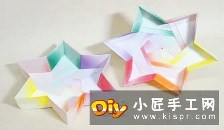 六角星纸盒折纸方法图解,不但实用而且好看