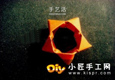 中空立体五角星的折法 折纸五个角立体星星