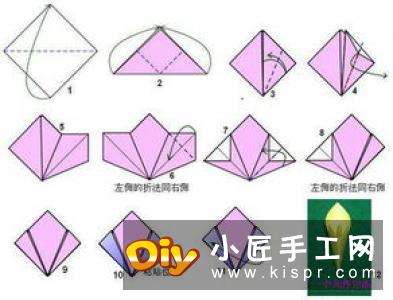 五角星糖果盘的折法 怎么折五角星纸盘图解