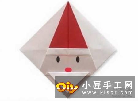 三种儿童手工折纸圣诞老人的折法图解教程