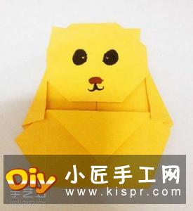 小熊折纸图解教程 传情可爱小熊的折法步骤