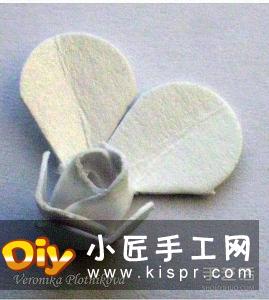 硬纸片折纸玫瑰花的方法 玫瑰花的折法步骤图