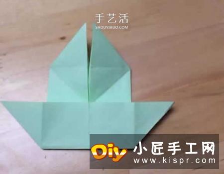 旋转纸陀螺怎么折图解 简单花型陀螺折纸教程