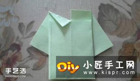 简单衬衫的叠法图解 儿童手工折纸衬衫步骤