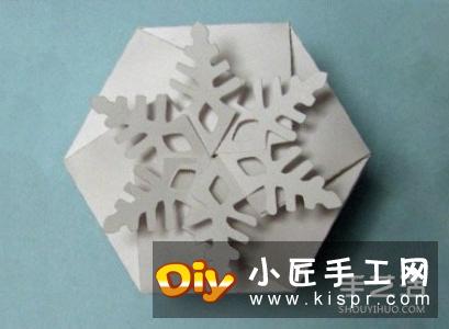 圣诞节礼盒包装制作 漂亮雪花纸盒的折法图解