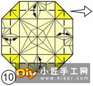 手工折四角收纳盒的折法 漂亮垃圾盒折叠图解
