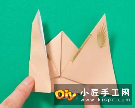 兔子手偶的折纸方法 简易手偶兔的折法图解