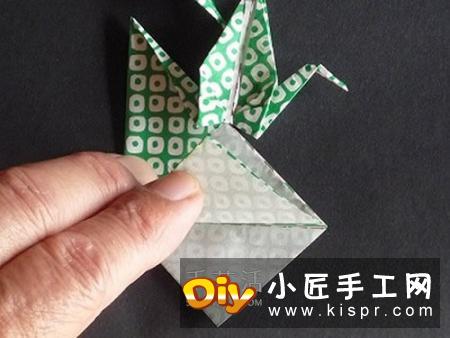 连体千纸鹤的折法图解 一张纸折出三只纸鹤