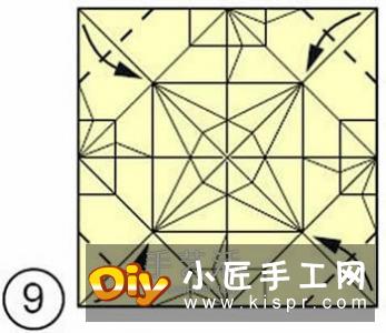 手工折四角收纳盒的折法 漂亮垃圾盒折叠图解